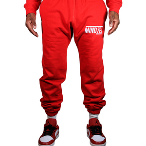 Mindzet Heavyweight Joggers (Red) - Mindzet